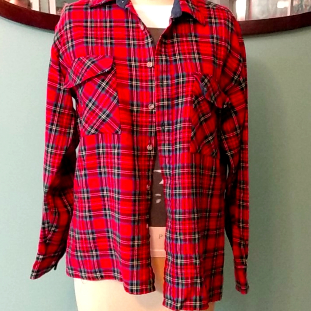 Vintage Scotch plaid flannel